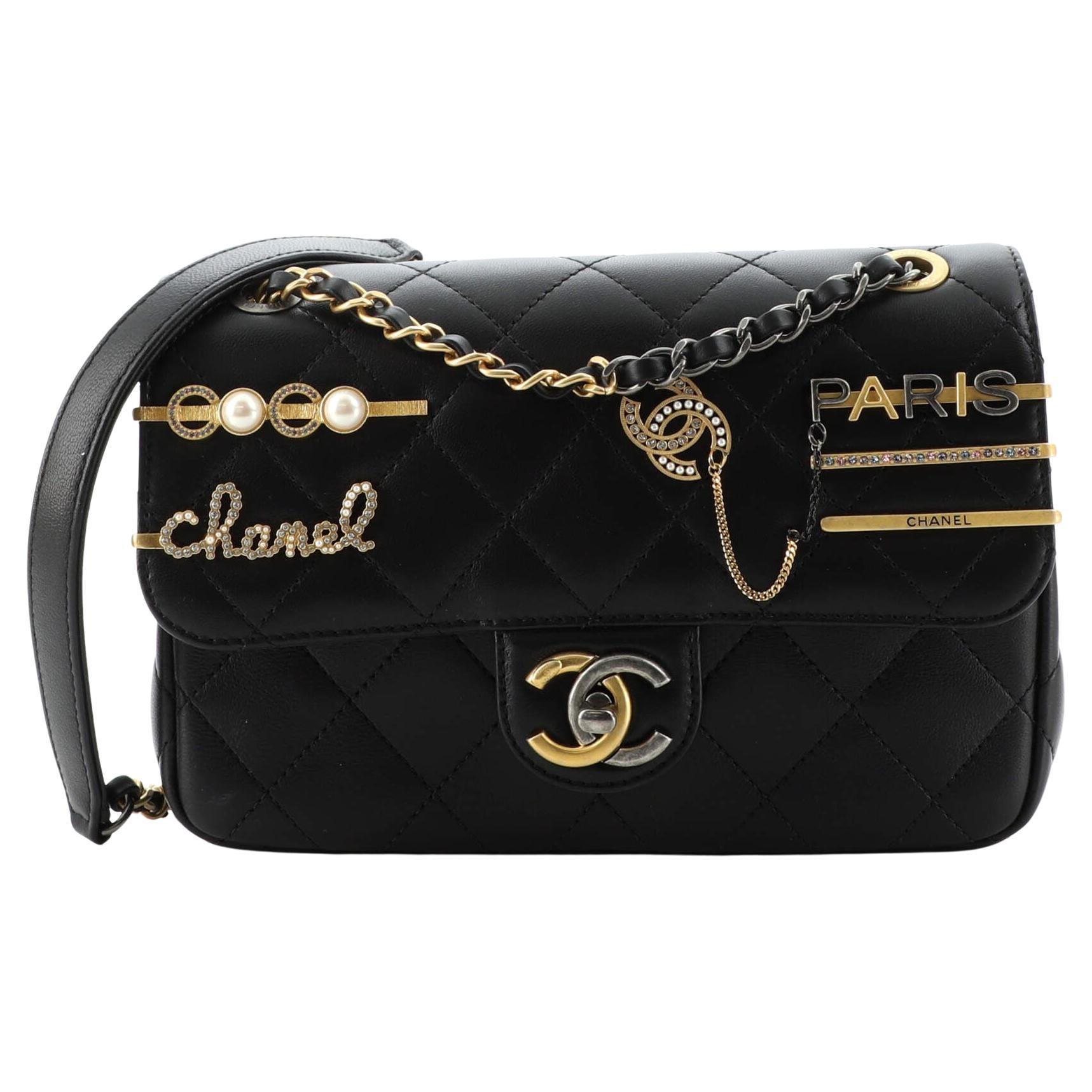 Chanel CC Chain Flap Bag Quilted Knit Pluto Glitter Medium - ShopStyle
