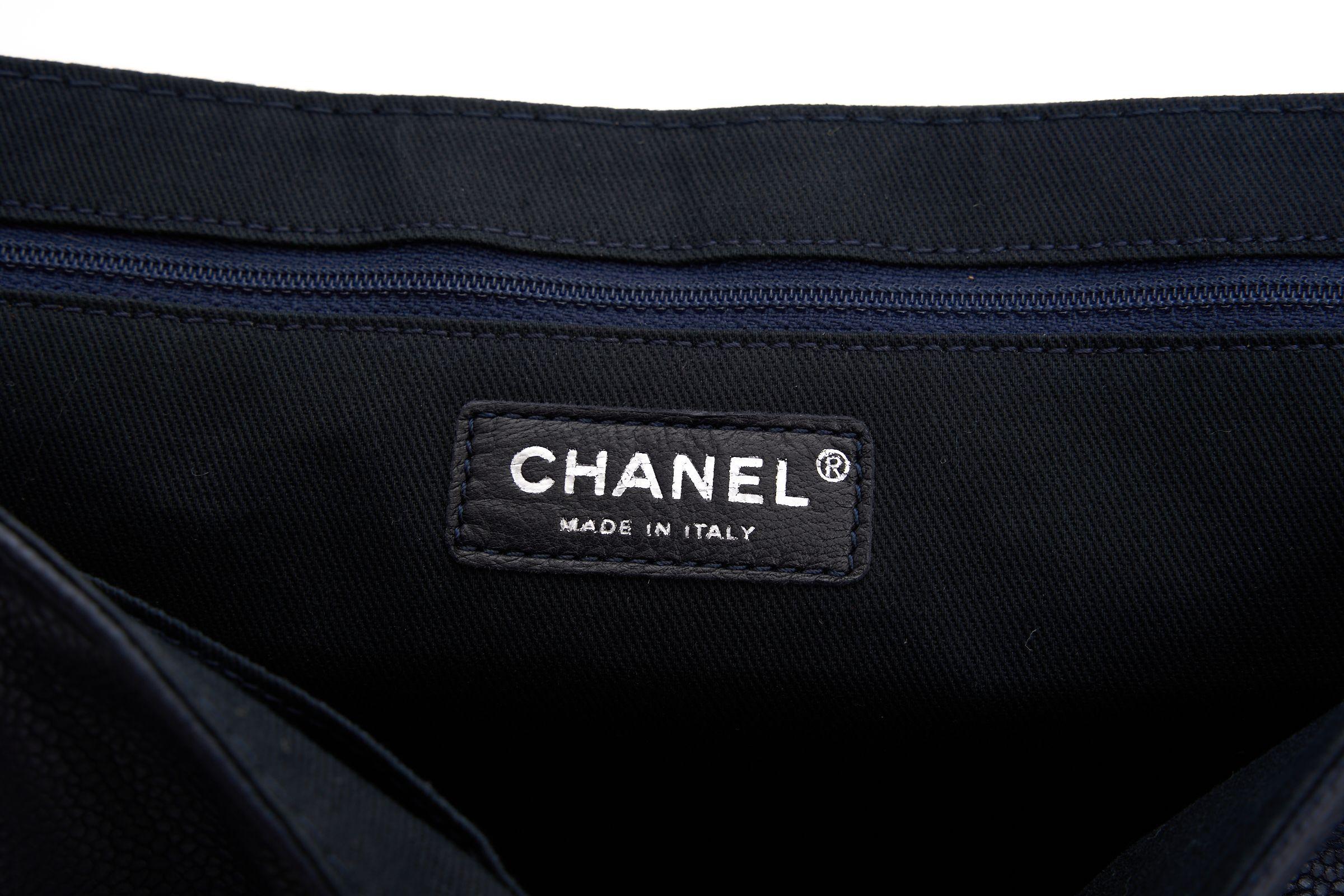 Chanel Half Moon Blue Large Flap Bag For Sale 2