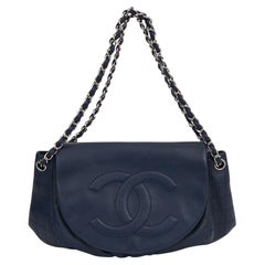 Chanel Half Moon Blue Large Flap Bag