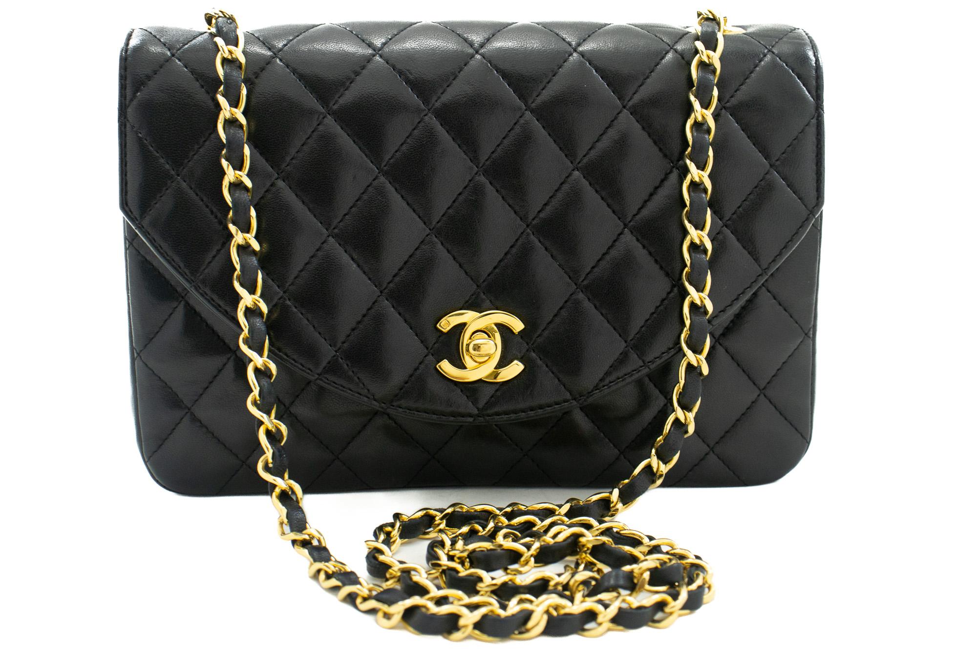 An authentic CHANEL Half Moon Chain Shoulder Bag Crossbody Black Quilted Flap. The color is Black. The outside material is Leather. The pattern is Solid. This item is Vintage / Classic. The year of manufacture would be 1989-1991.
Conditions &