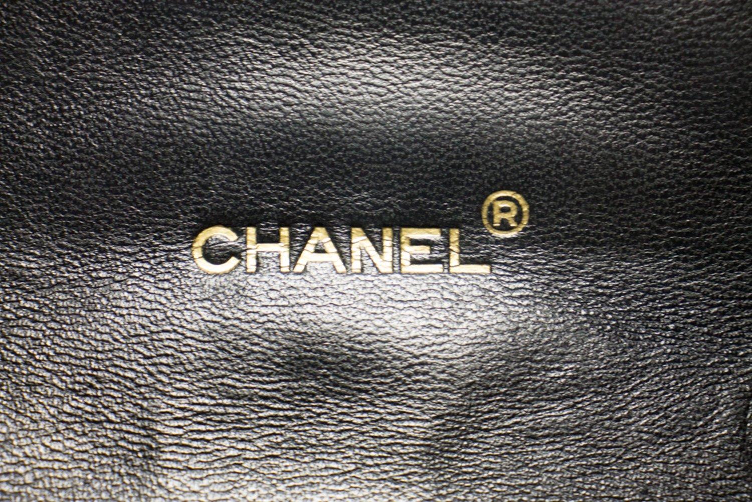 CHANEL Half Moon Vintage Chain Shoulder Bag Black Flap Quilted For Sale 8