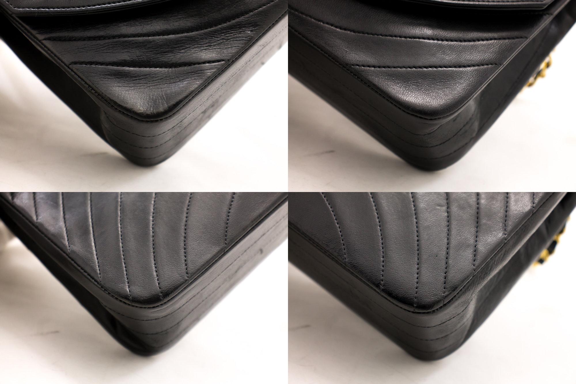CHANEL Half Moon Vintage Chain Shoulder Bag Black Flap Quilted In Good Condition For Sale In Takamatsu-shi, JP