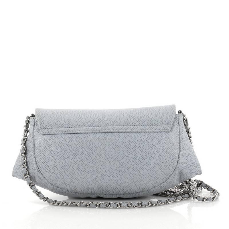 Chanel Half Moon Wallet on Chain Caviar In Good Condition In NY, NY