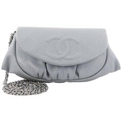 Chanel Half Moon Wallet on Chain Caviar