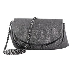 Chanel Half Moon Wallet on Chain Caviar