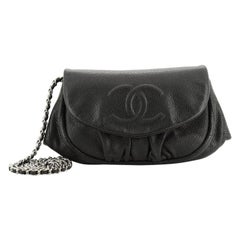 Chanel Half Moon Wallet On Chain Caviar