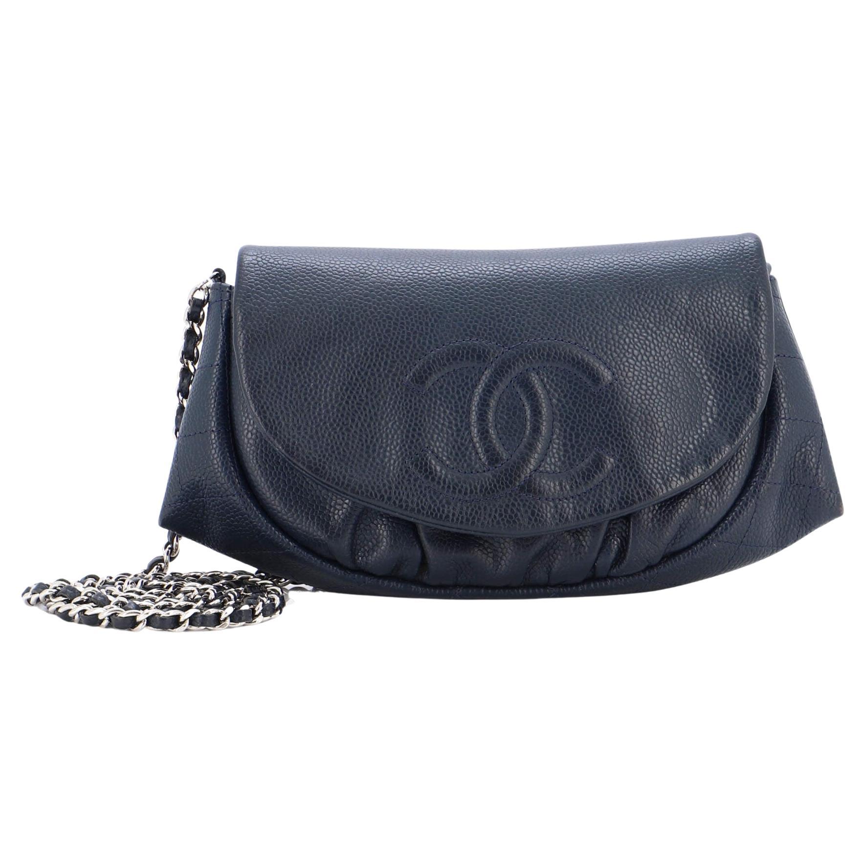 Chanel Half Moon Wallet on Chain Caviar For Sale at 1stDibs