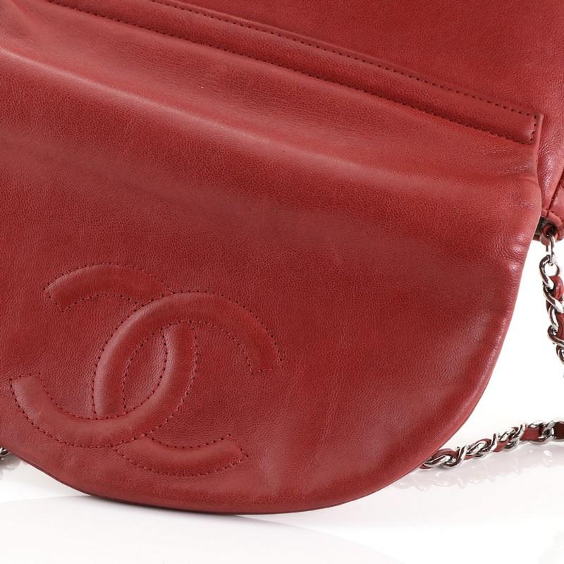 Women's or Men's Chanel Half Moon Wallet on Chain Lambskin