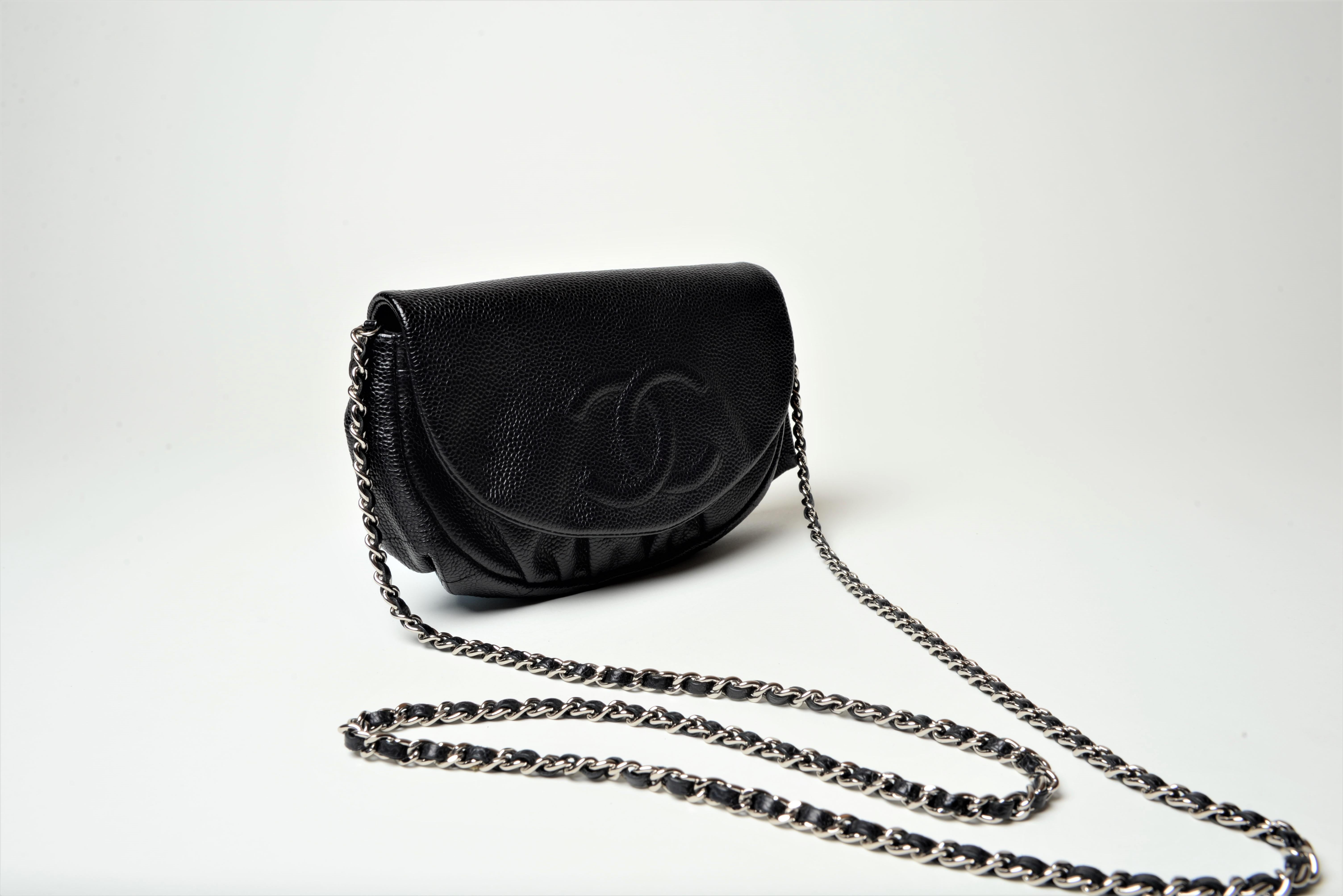 Chanel Halfmoon Cavier WOC Black Wallet On Chain 3