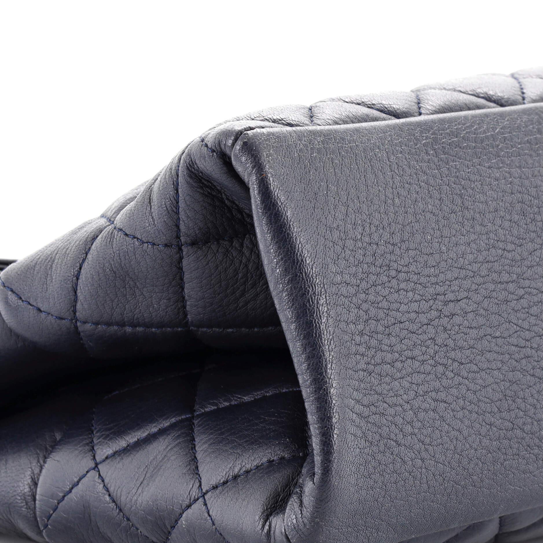 Chanel Hamptons Foldover Flap Bag Quilted Calfskin Medium 2