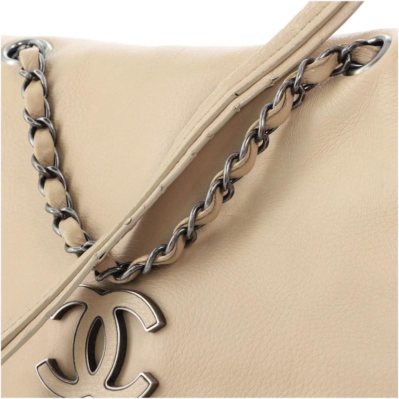 Women's or Men's Chanel Hamptons Foldover Flap Bag Quilted Calfskin Medium