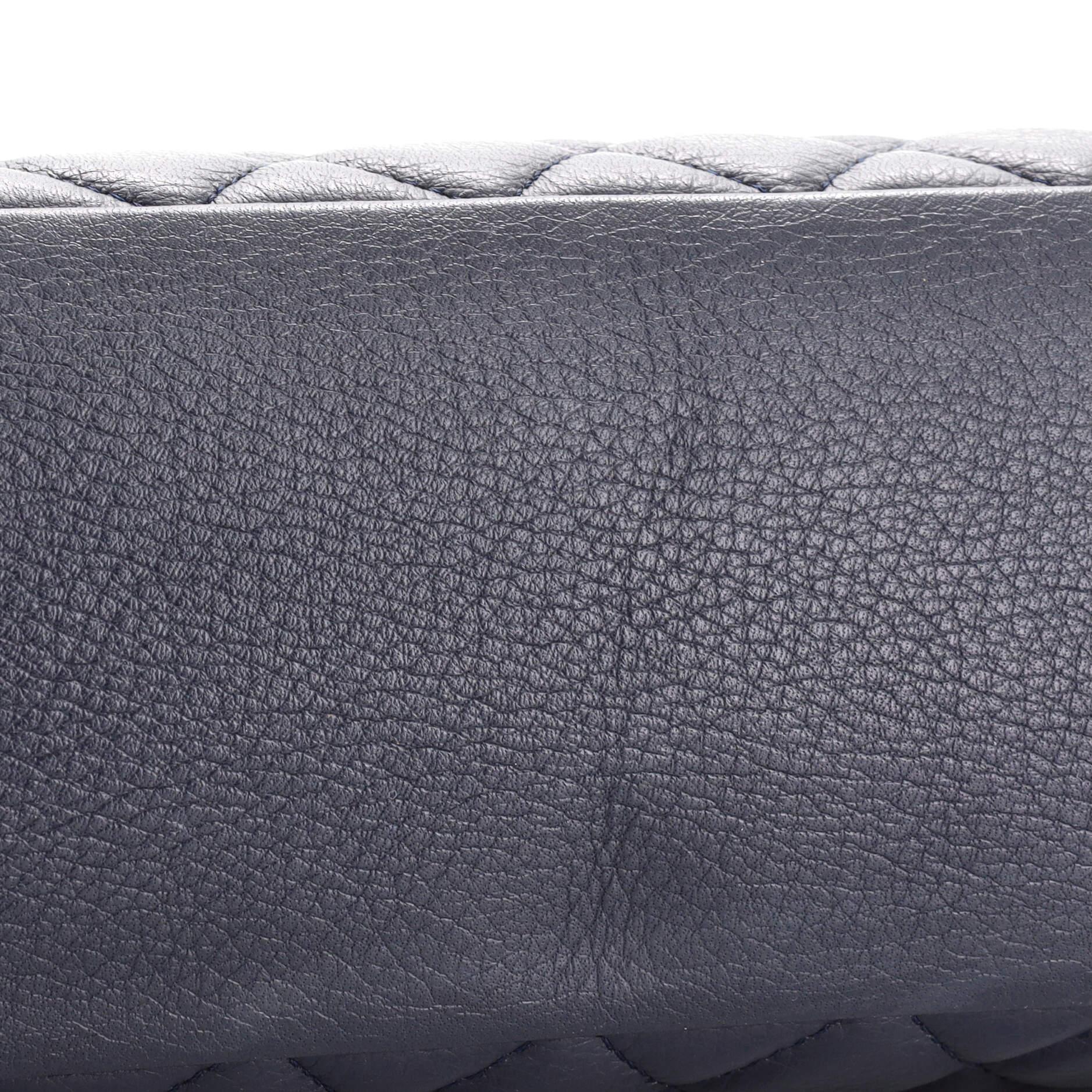 Chanel Hamptons Foldover Flap Bag Quilted Calfskin Medium 3