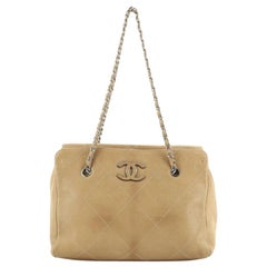 Chanel Hamptons Shopping Tote Quilted Calfskin Small 
