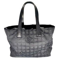 Chanel Handtasche einfach zu bedienen Schwarz Jacquard Damen Nylon Travel Line 1606291