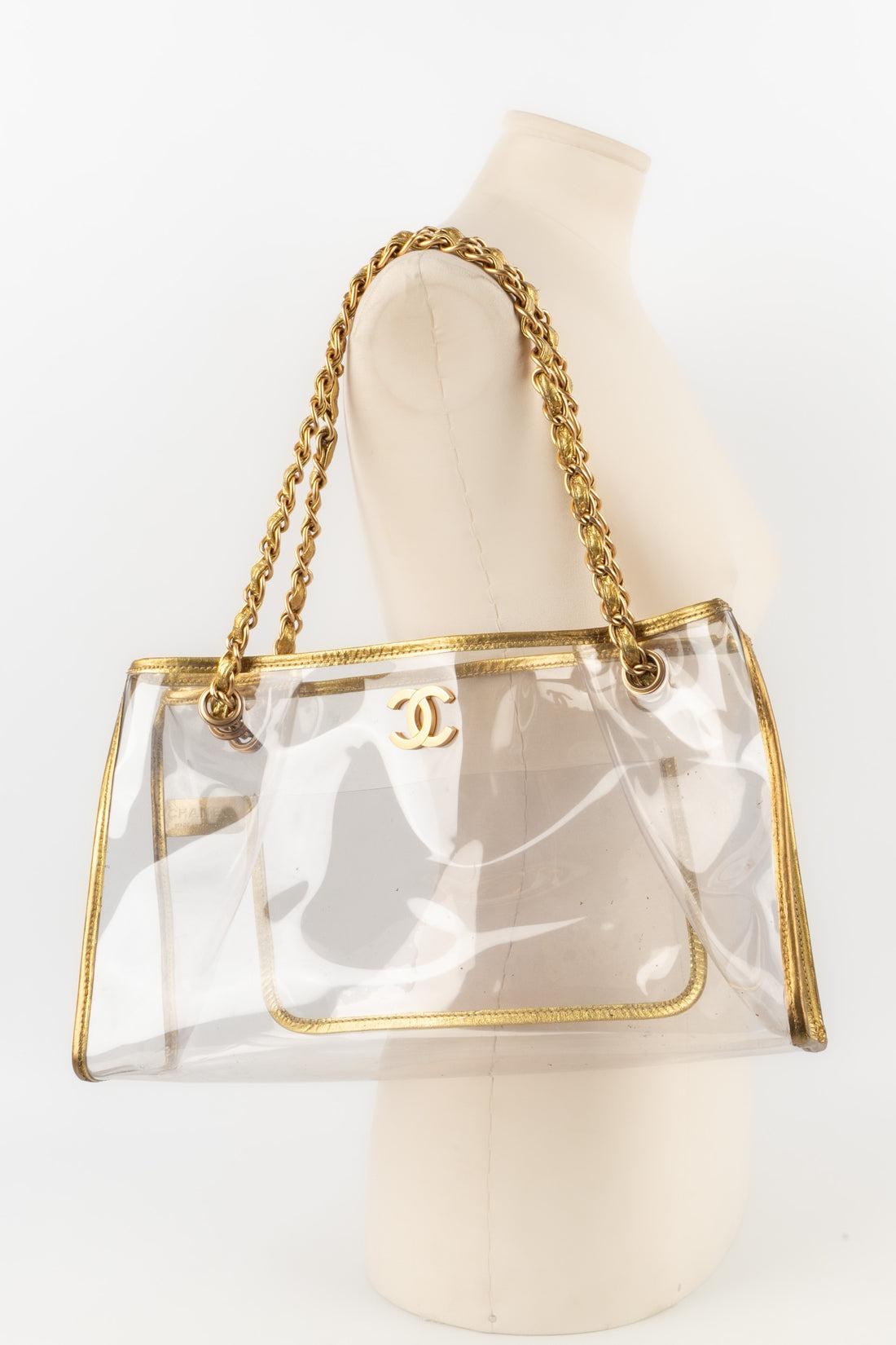 Chanel Hand Bag in Transparent PV Fabric, 2006/2008 In Good Condition In SAINT-OUEN-SUR-SEINE, FR