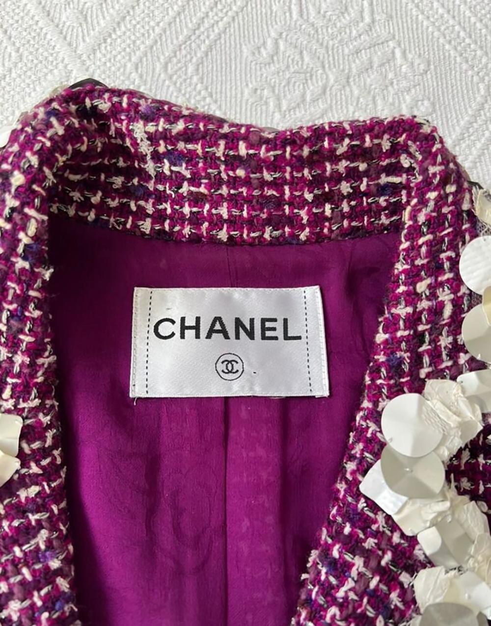 Chanel Hand Embellished Tweed Coat and Dress Set 6