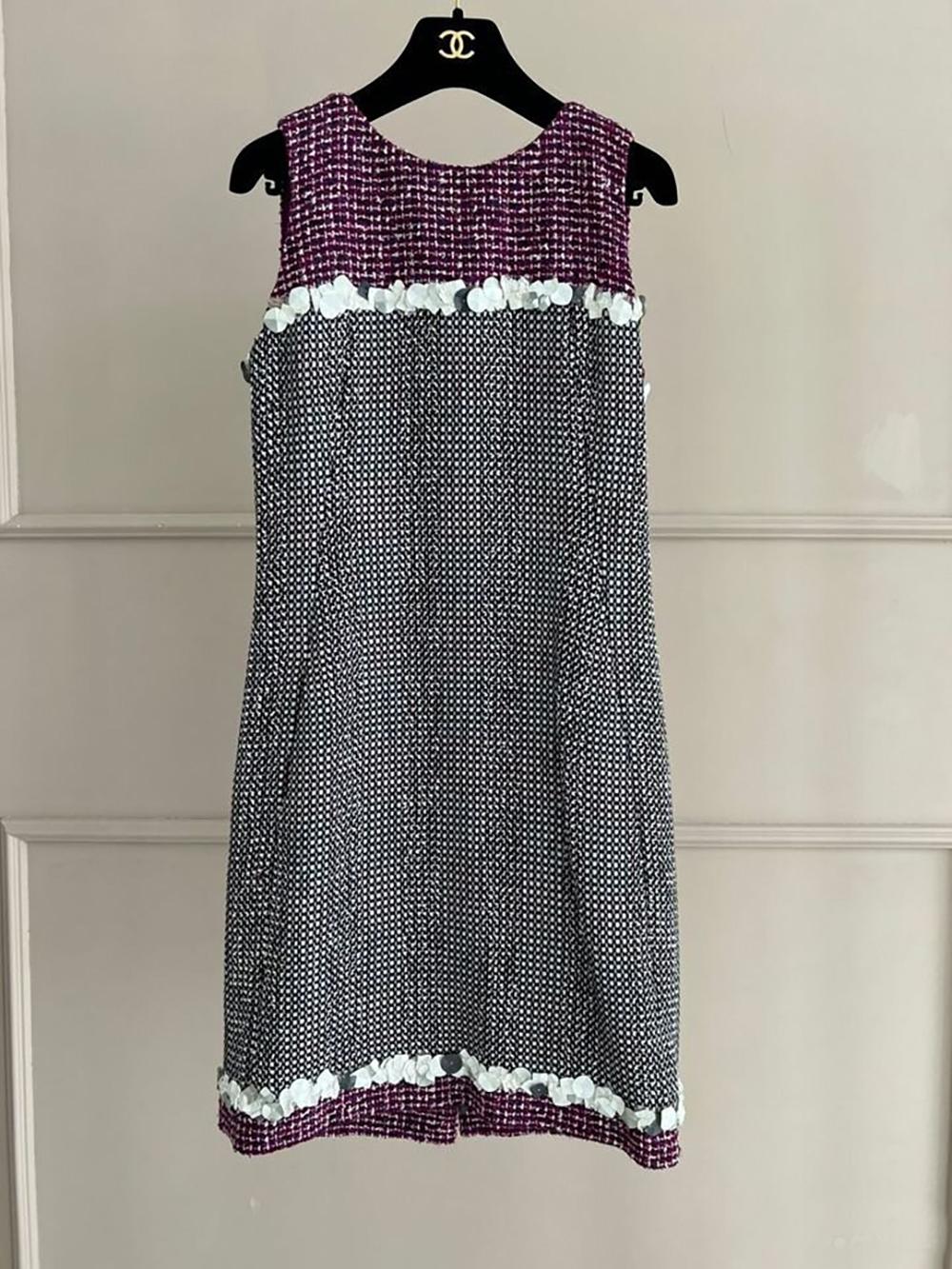 Chanel Hand Embellished Tweed Coat and Dress Set 1