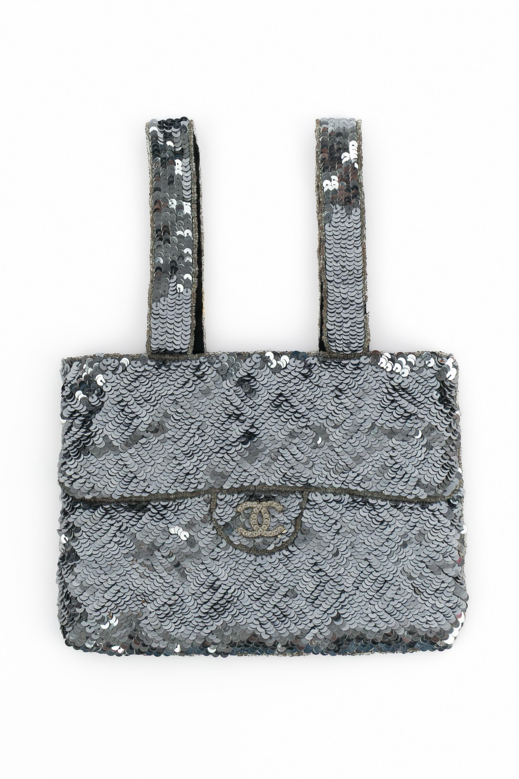 Chanel Handtasche Herbst 1998 (Grau) im Angebot
