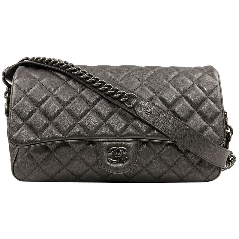CHANEL Handbag Grained Leather For Sale at 1stDibs
