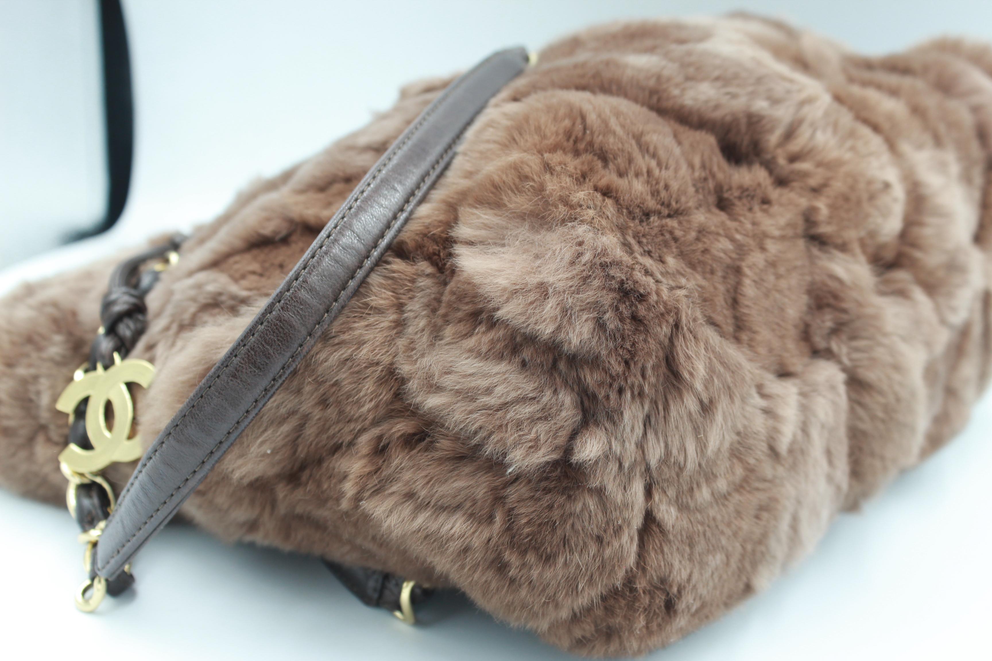 chanel rabbit fur bag