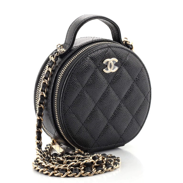 chanel bag with round handle purse