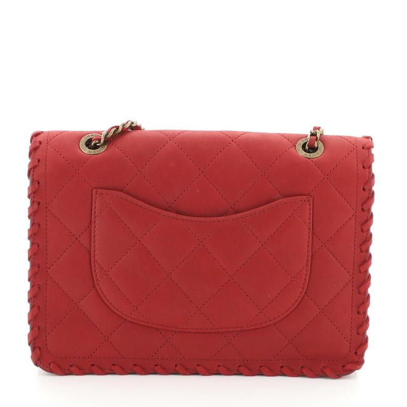 Chanel Happy Stitch Flap Bag Quilted Velvet Calfskin Small In Good Condition In NY, NY