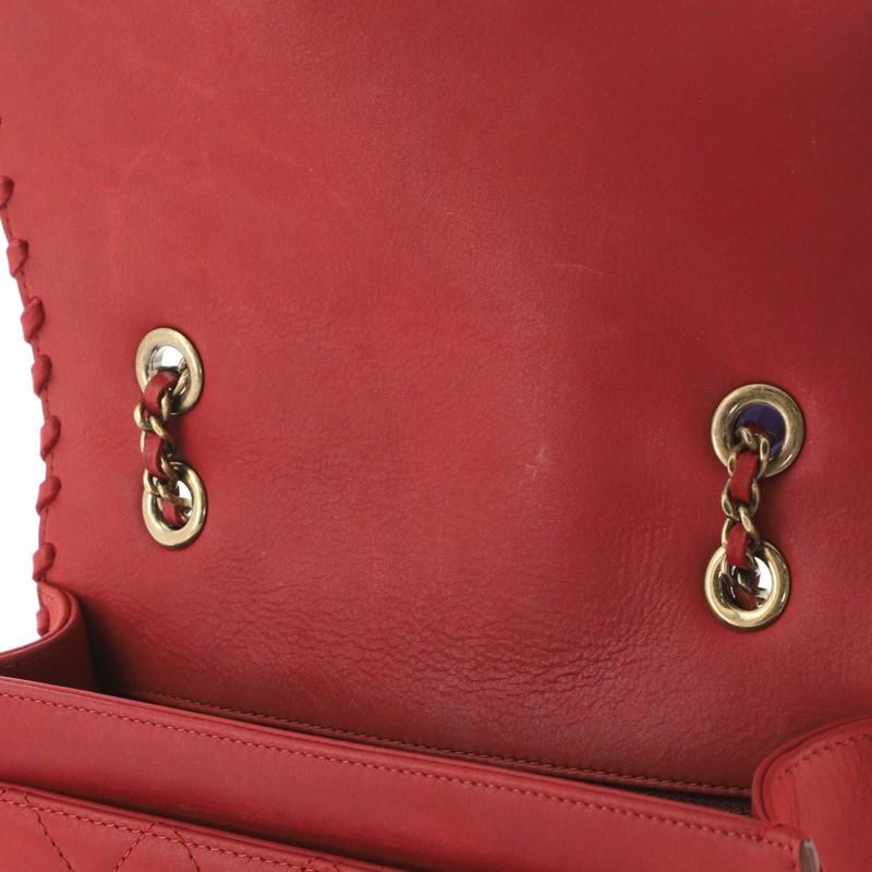 Women's or Men's Chanel Happy Stitch Flap Bag Quilted Velvet Calfskin Small