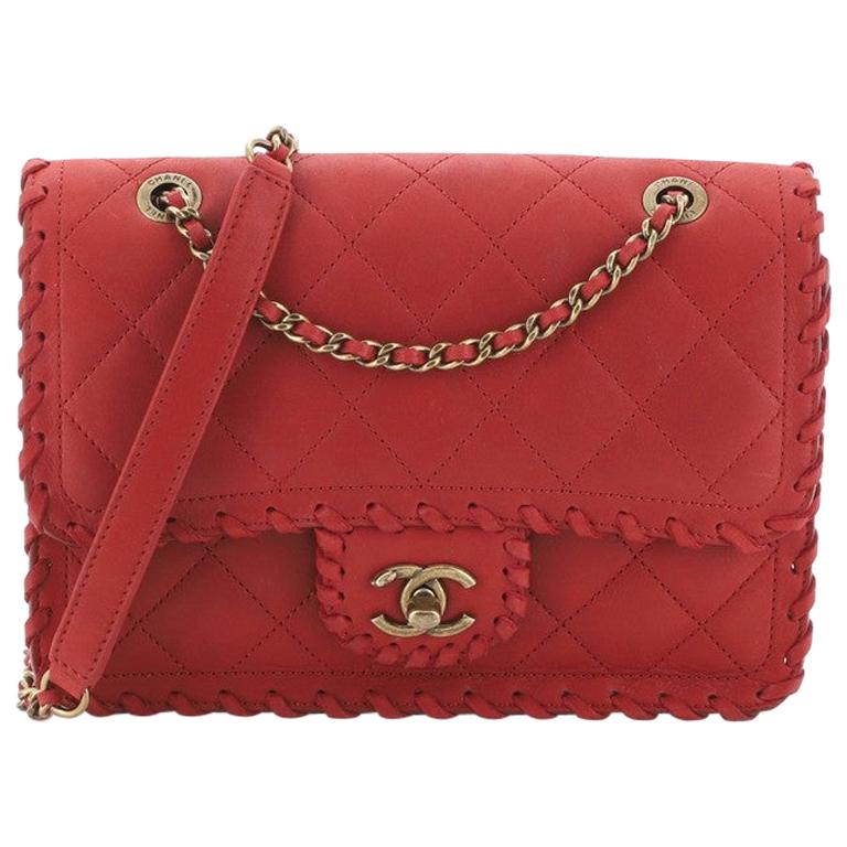 Chanel Happy Stitch Flap Bag Quilted Velvet Calfskin Small at 1stDibs