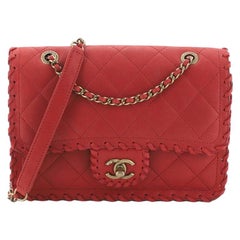 Chanel Happy Stitch Flap Bag Quilted Velvet Calfskin Small