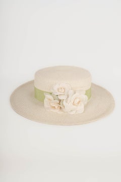 Chanel hat boater-style (Attributed to)