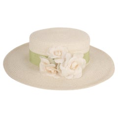 Chanel hat boater-style (Attributed to)