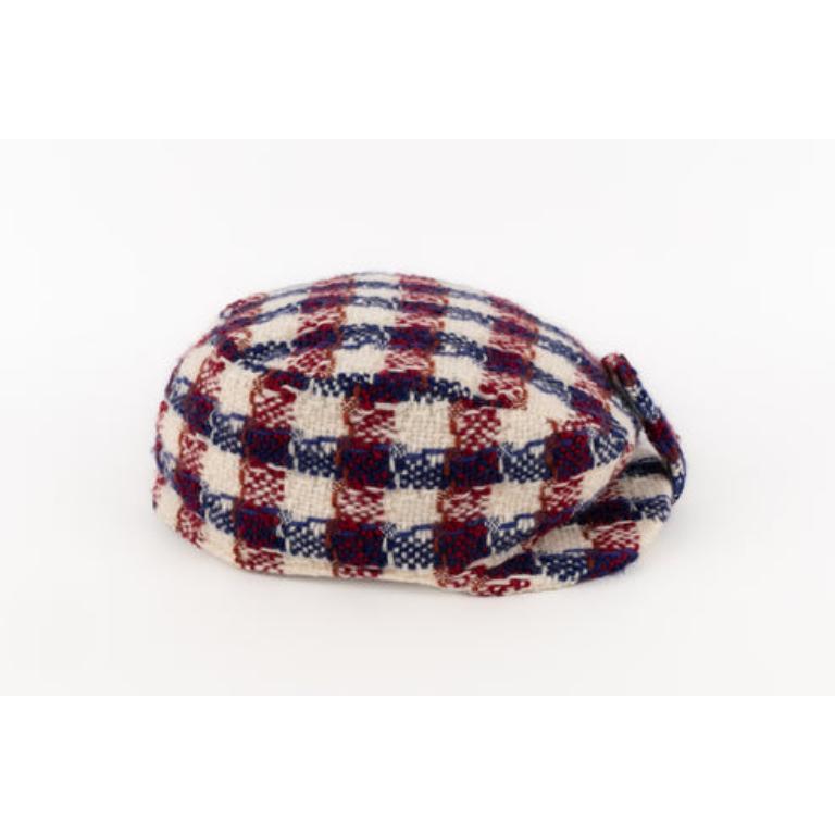 Chanel Hat/Cap in Blue and Red For Sale 2