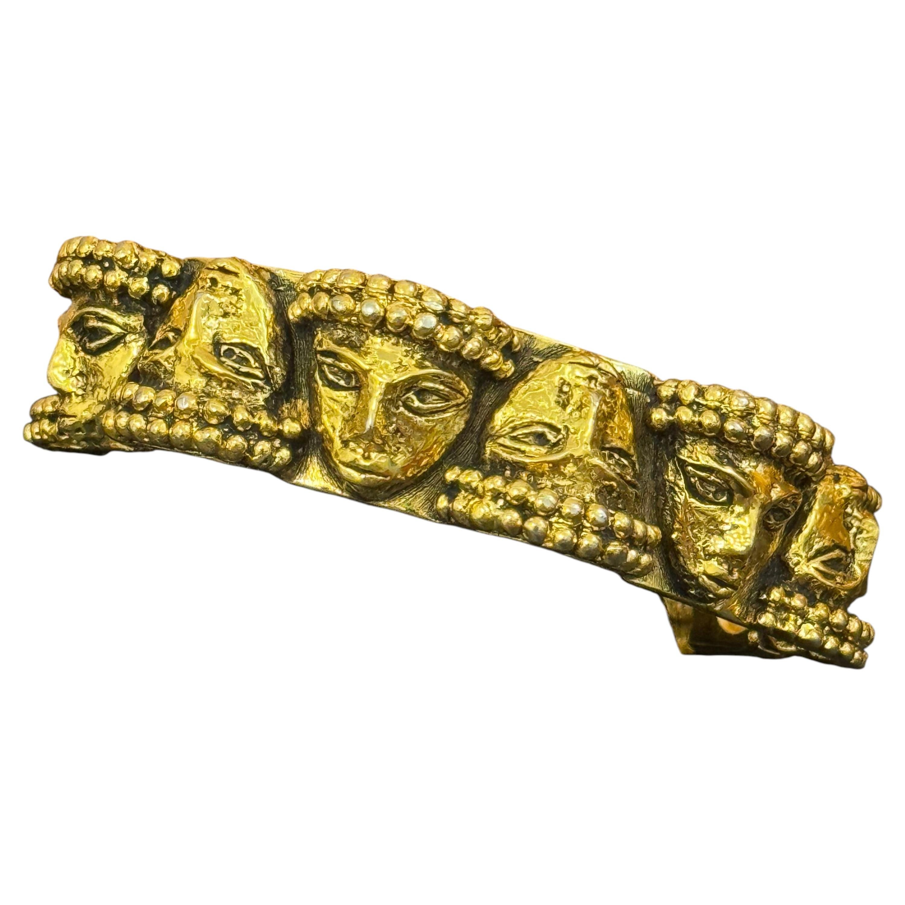 Chanel Haute Couture 1960´s by Robert Goossens cuff bracelet Byzantine style For Sale