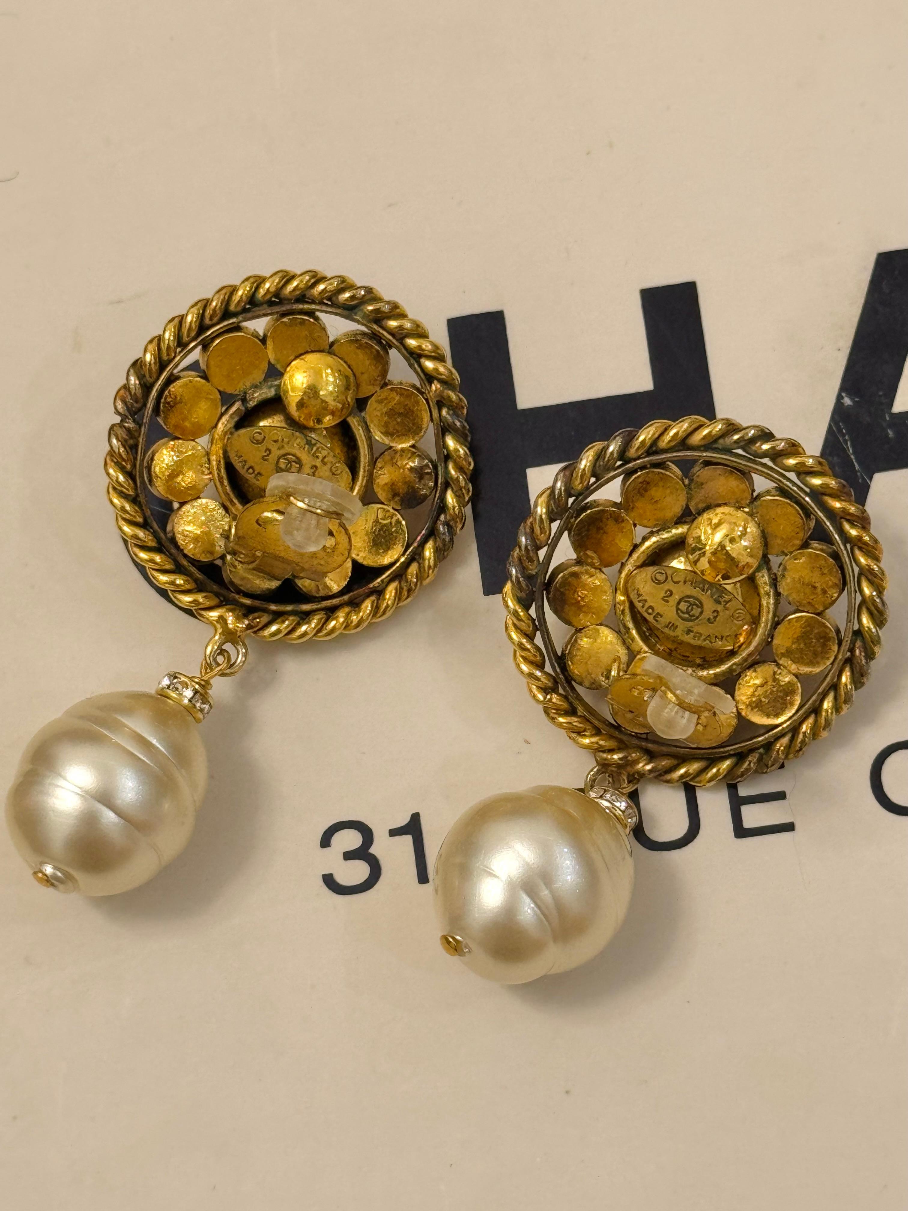 Chanel Haute Couture 1986 Boucles d'oreilles à clip Gripoix Pour femmes en vente