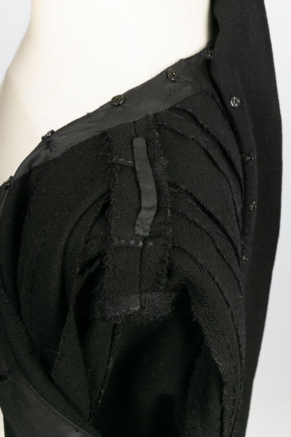 Abito in jersey nero Chanel Haute Couture in vendita 4