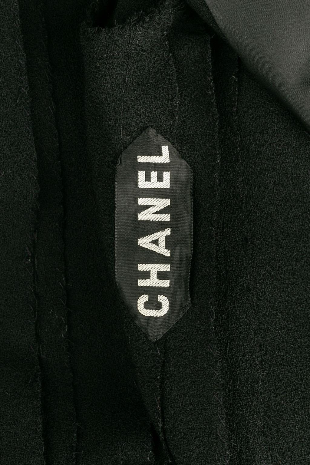 Chanel Haute Couture Black Jersey Dress For Sale 11