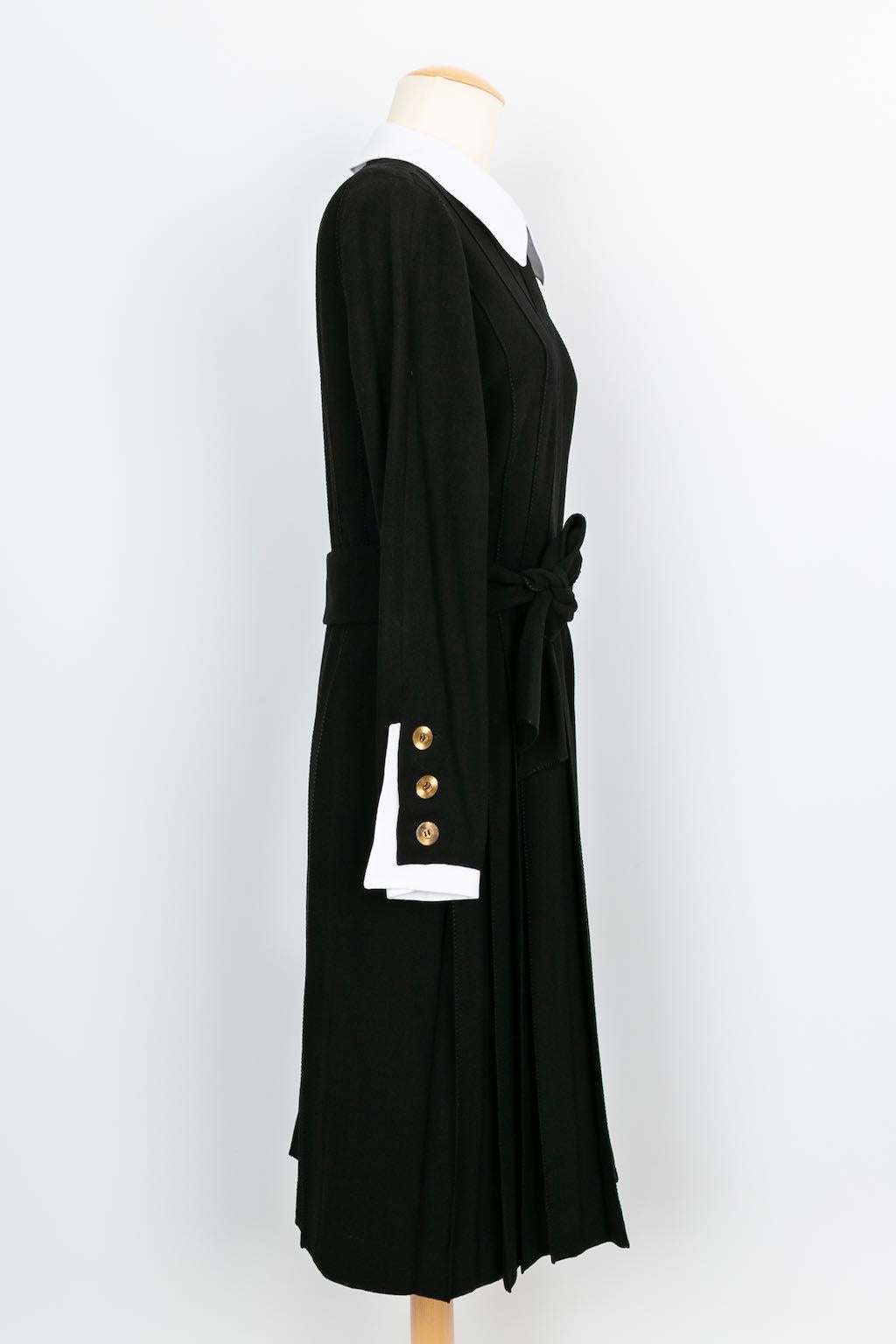 Chanel Haute Couture Black Jersey Dress In Excellent Condition For Sale In SAINT-OUEN-SUR-SEINE, FR