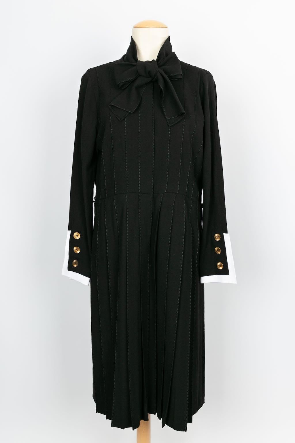 Women's Chanel Haute Couture Black Jersey Dress For Sale
