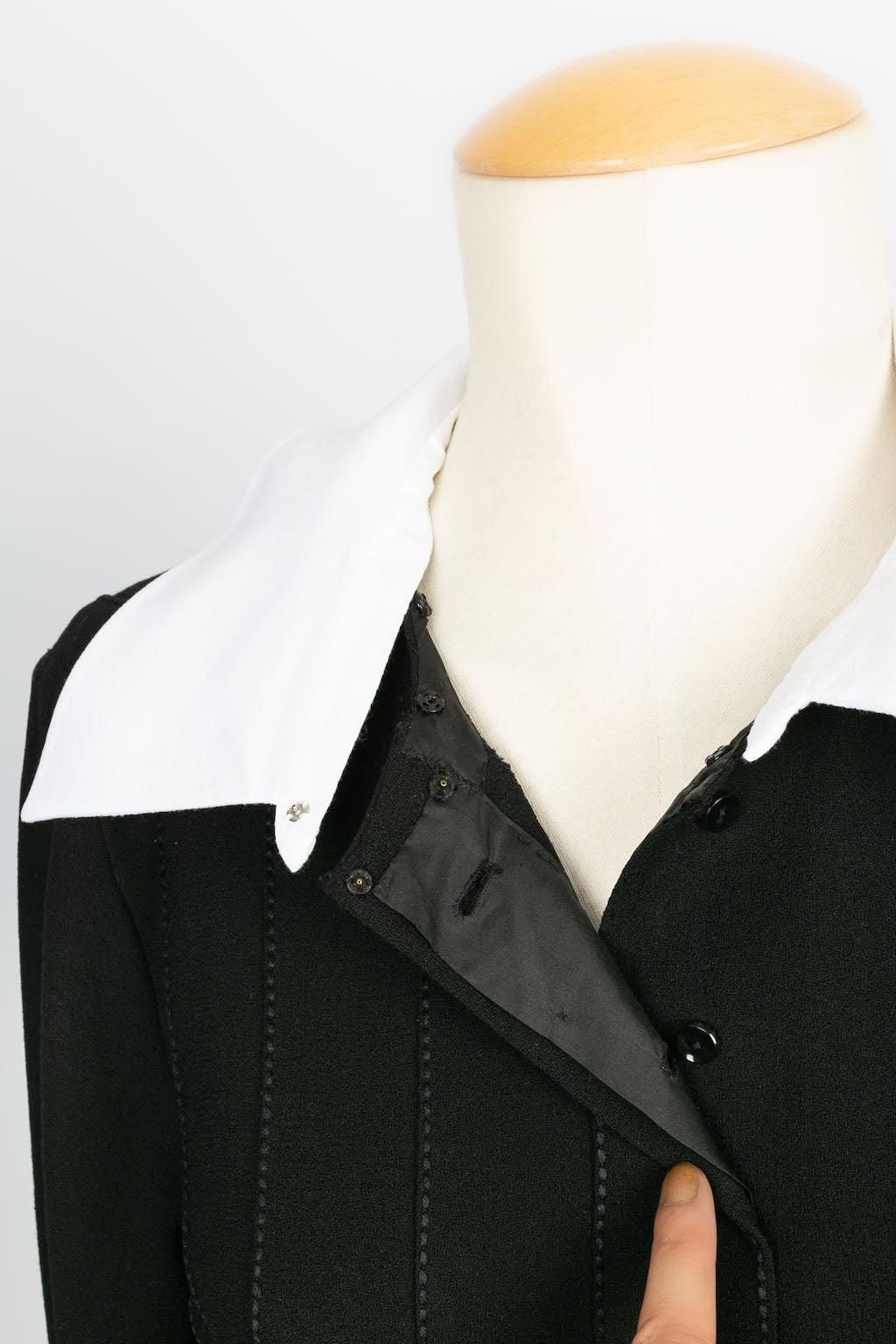 Chanel Haute Couture Black Jersey Dress For Sale 3
