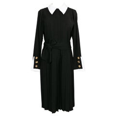 Chanel Haute Couture Schwarzes Jersey-Kleid