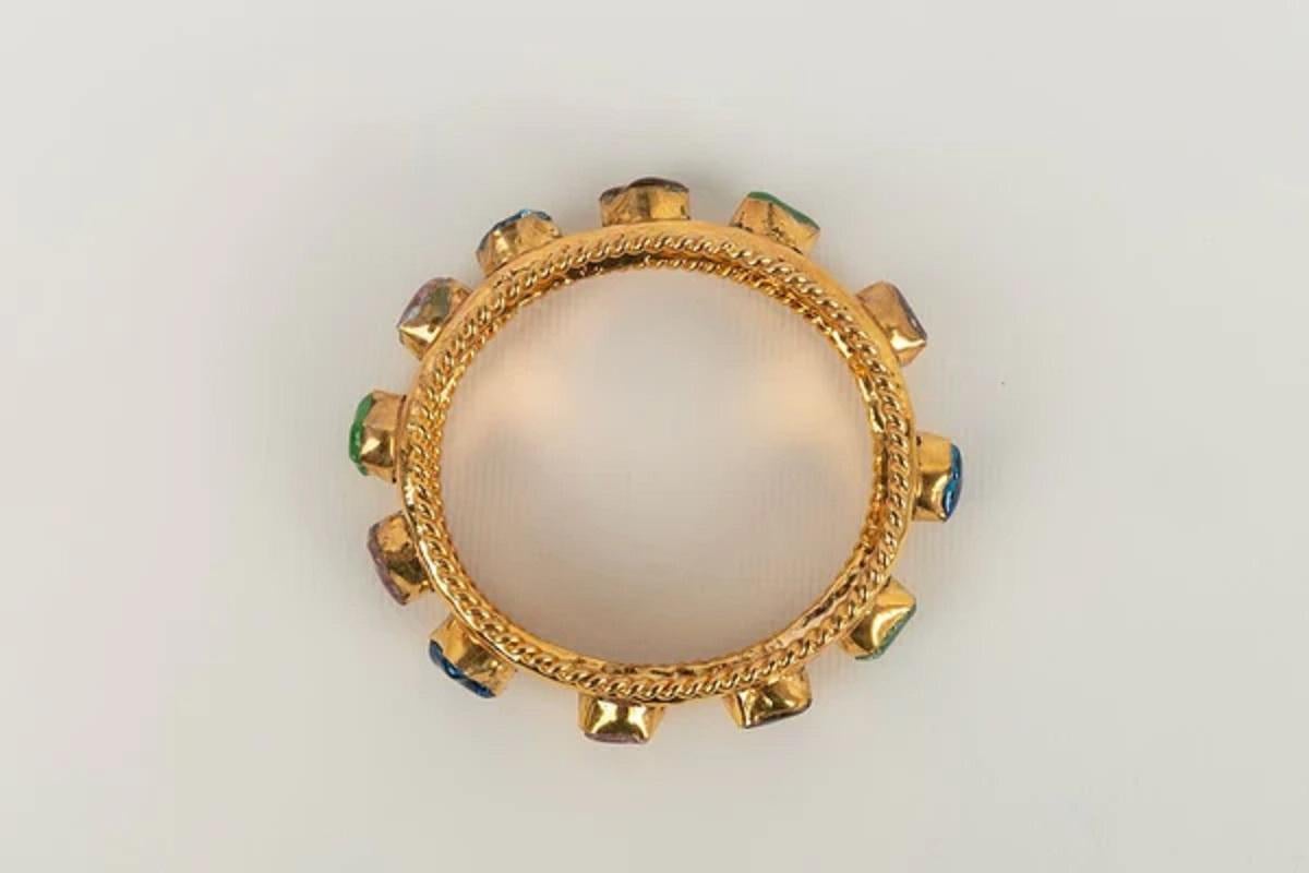 Chanel Haute Couture Bracelet in Gilded Metal For Sale 1