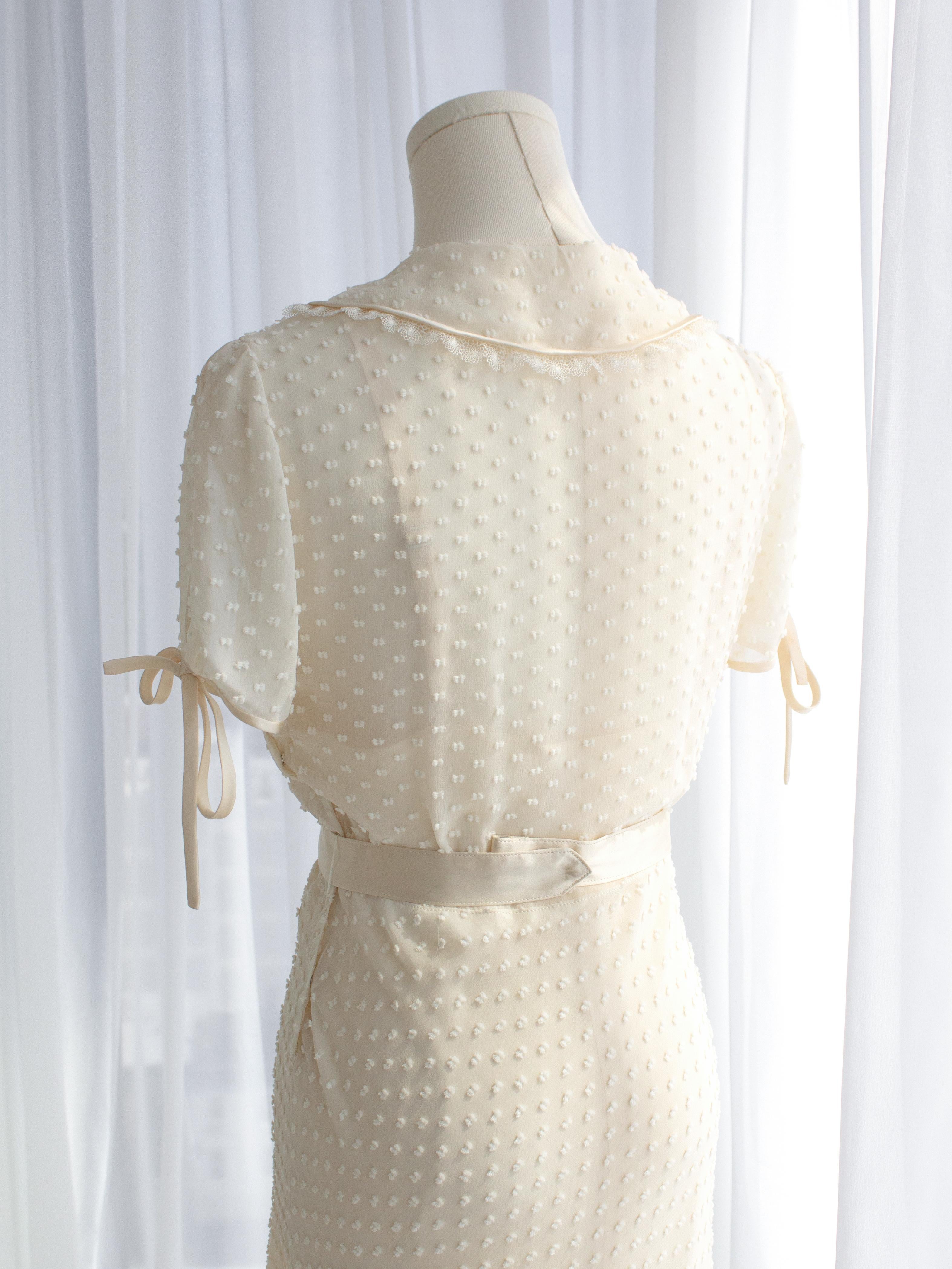 Chanel Haute Couture Cafe Society Screen Worn Kristen Stewart Off-White Dress 7