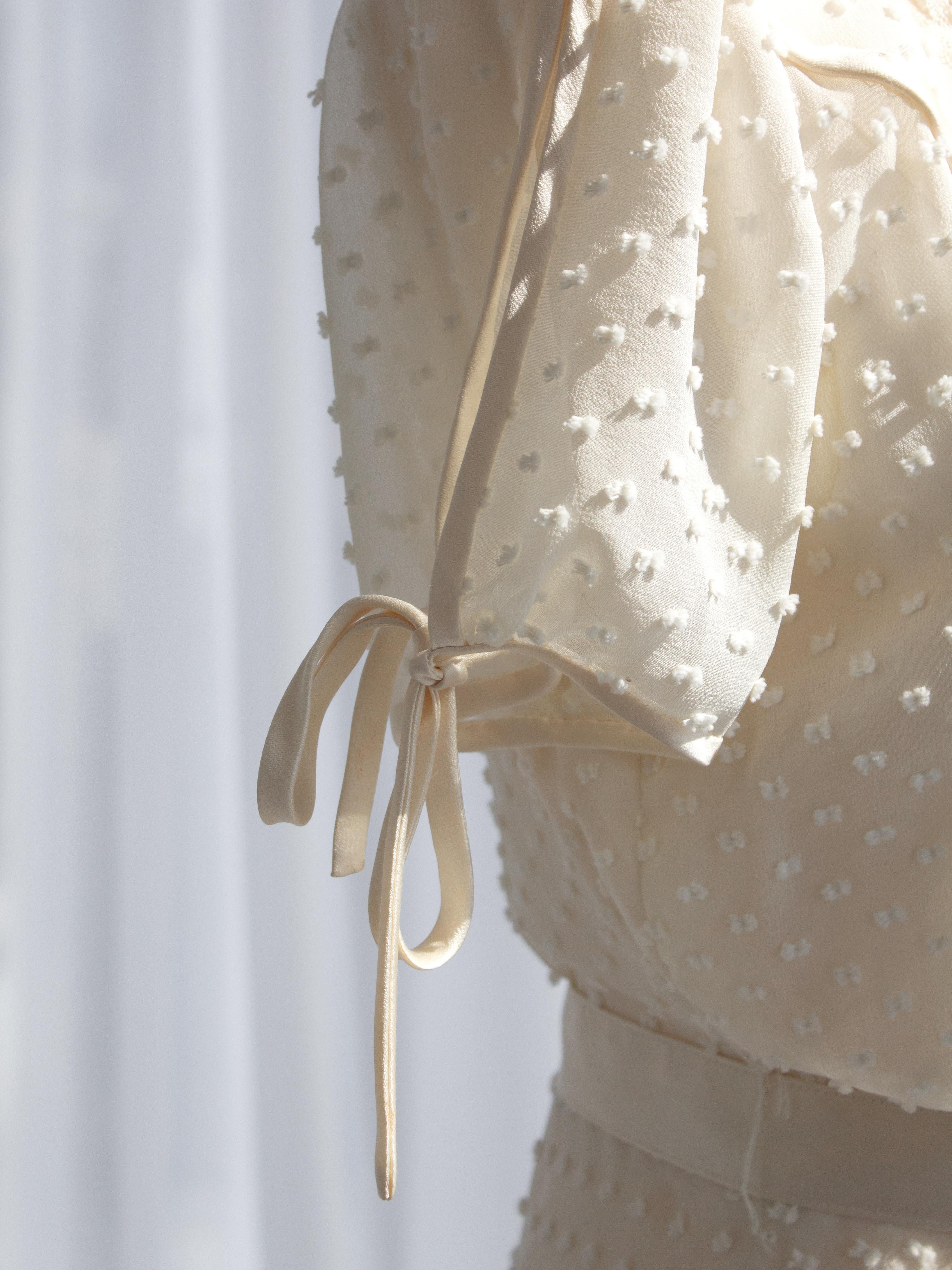 Chanel Haute Couture Cafe Society Screen Worn Kristen Stewart Off-White Dress 8