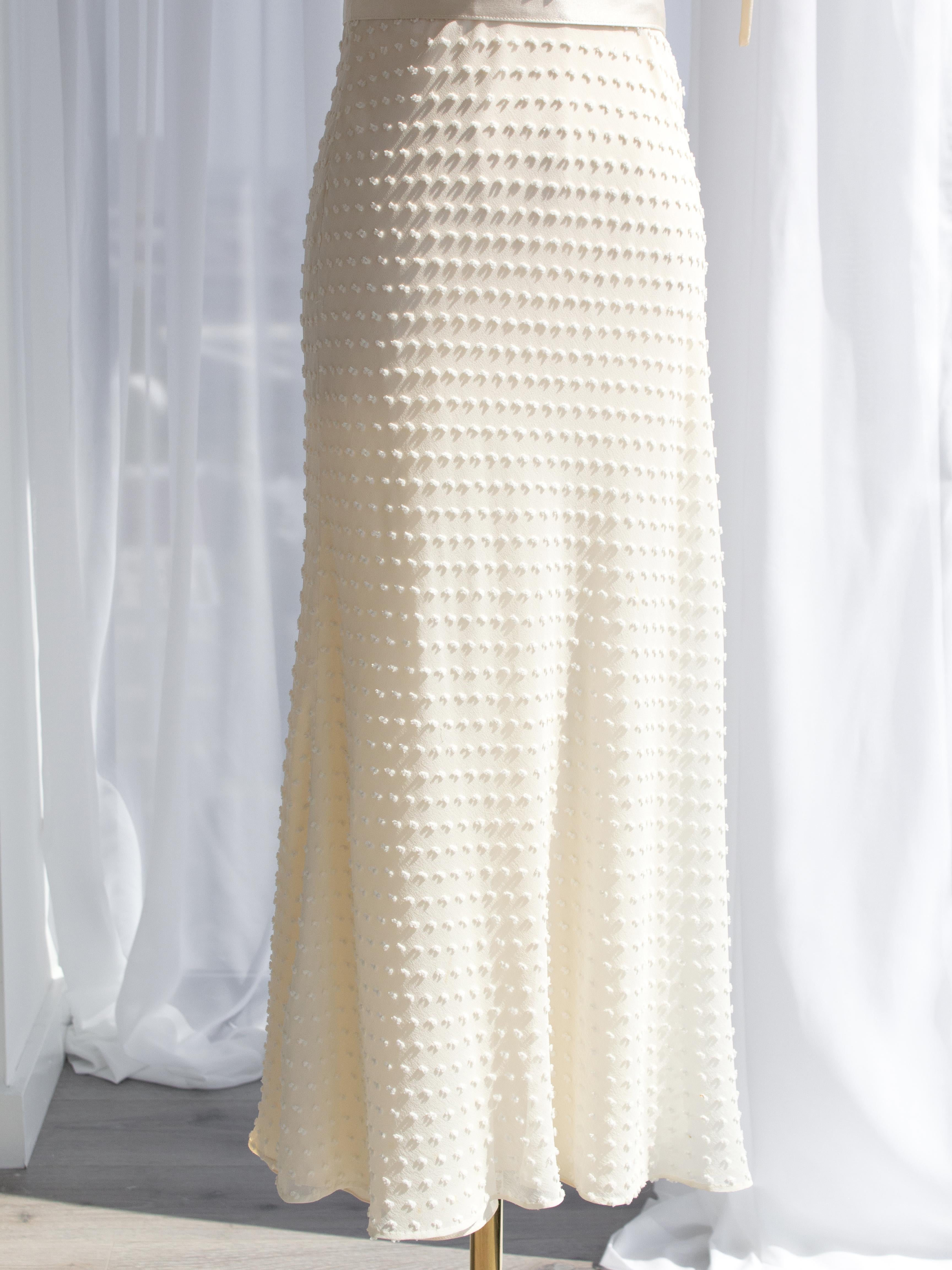 Chanel Haute Couture Cafe Society Screen Worn Kristen Stewart Off-White Dress 9
