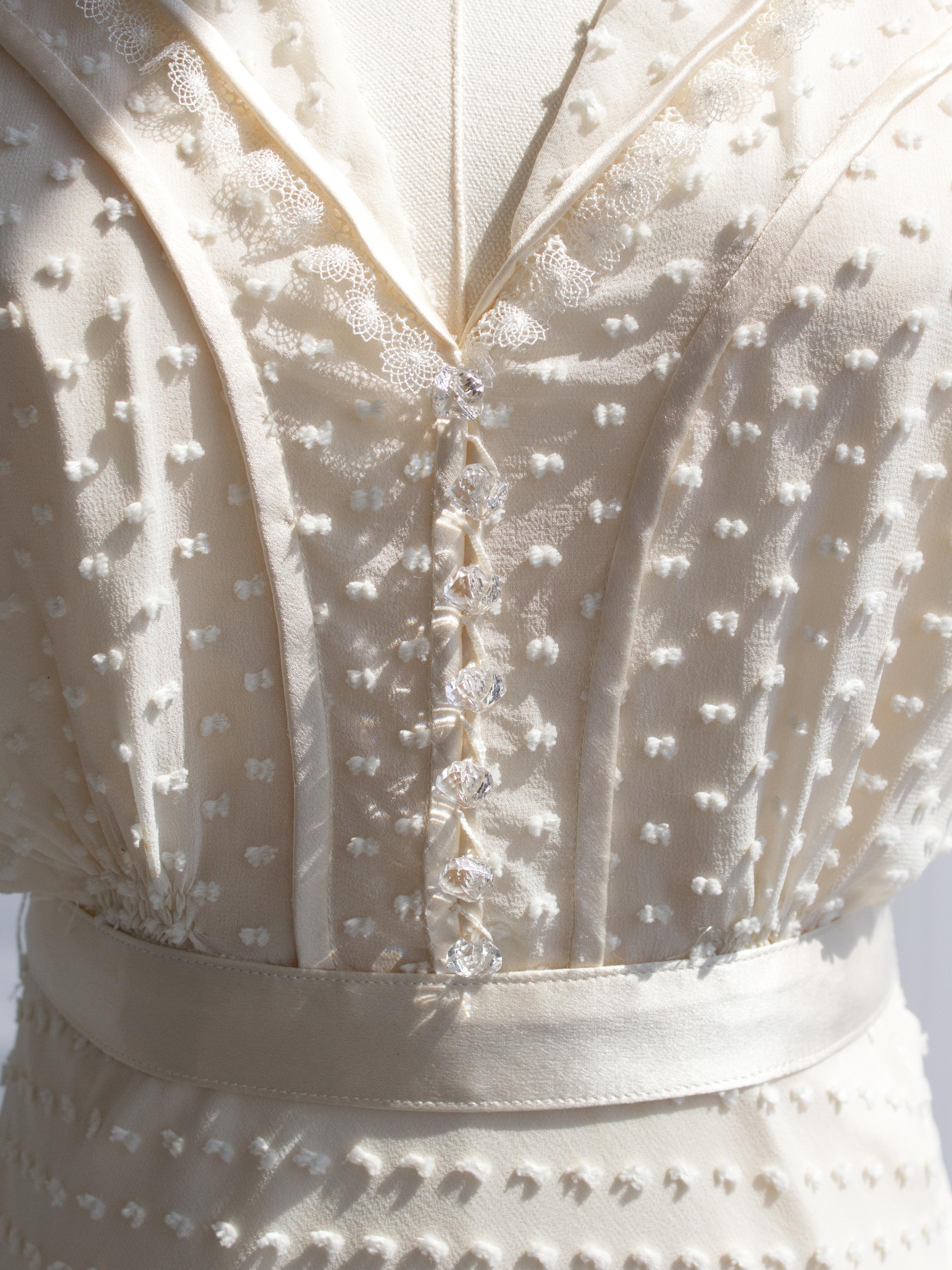 Chanel Haute Couture Cafe Society Screen Worn Kristen Stewart Off-White Dress 4