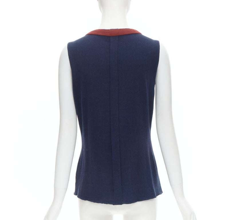 CHANEL Haute Couture ecru boucle tweed oval pocket nautical 2 piece jacket FR38 5