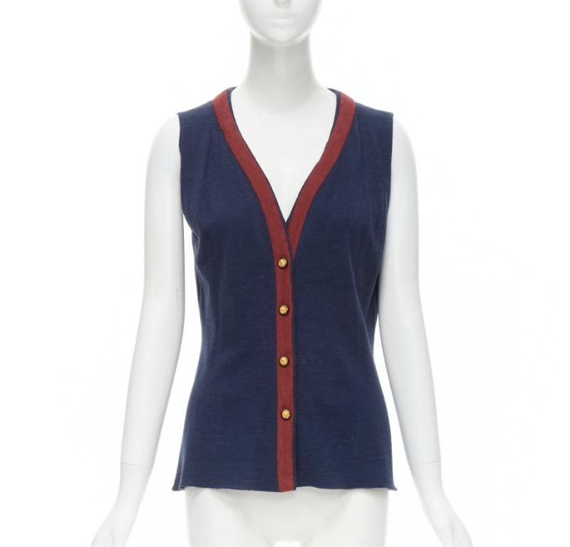 CHANEL Haute Couture ecru boucle tweed oval pocket nautical 2 piece jacket FR38 3