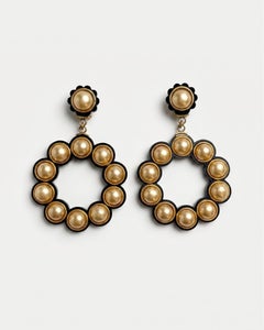 Chanel Haute Couture Fall/Winter 1991–1992 Pearl Hoop Earrings