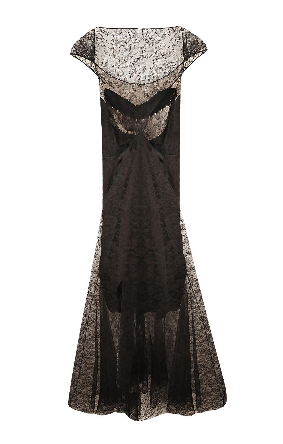Chanel Haute Couture Lace Gown 1940s For Sale 3