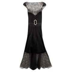 Antique Chanel Haute Couture Lace Gown 1940s